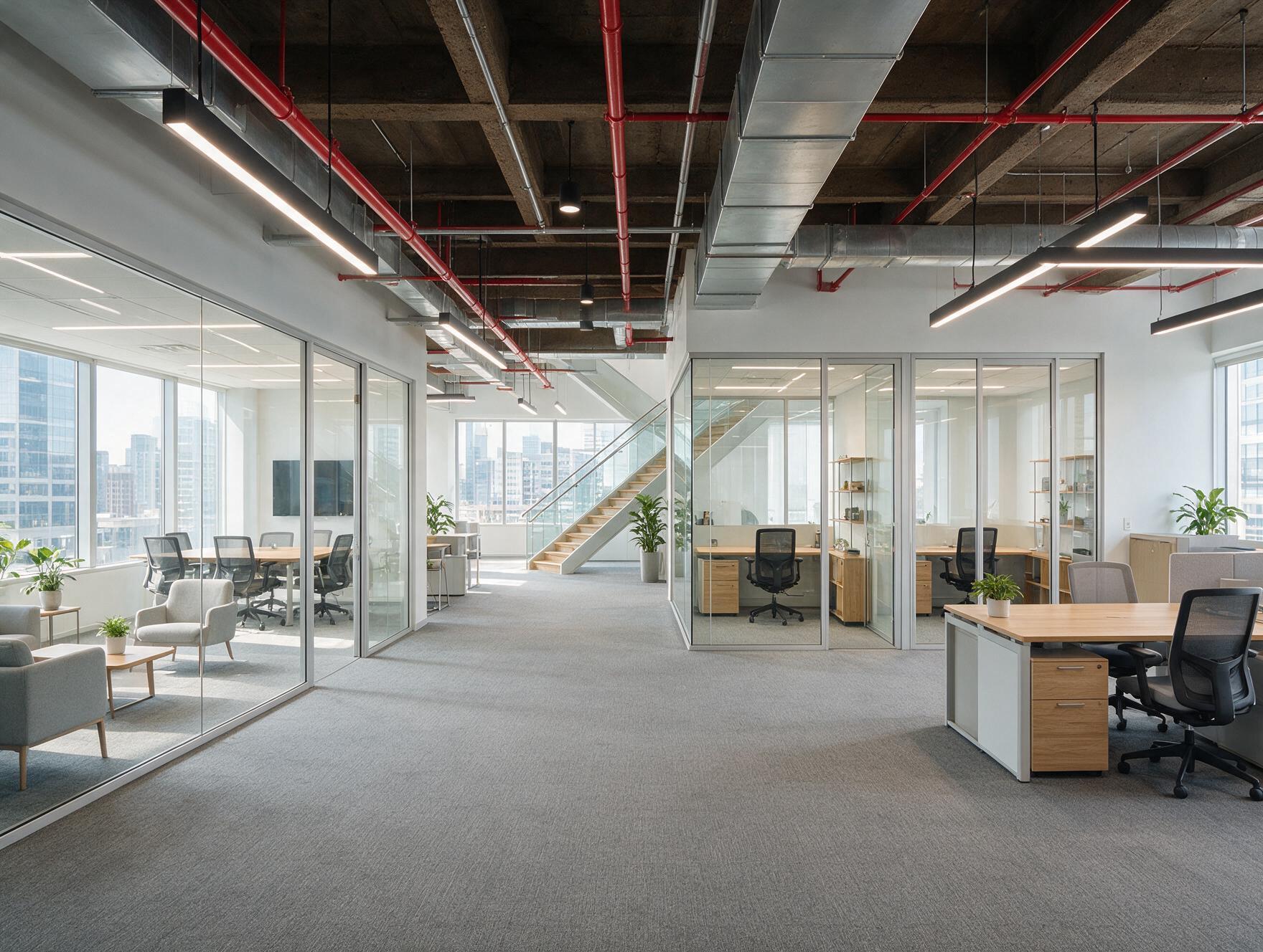 Modern office build-out renovated by Cmax GC