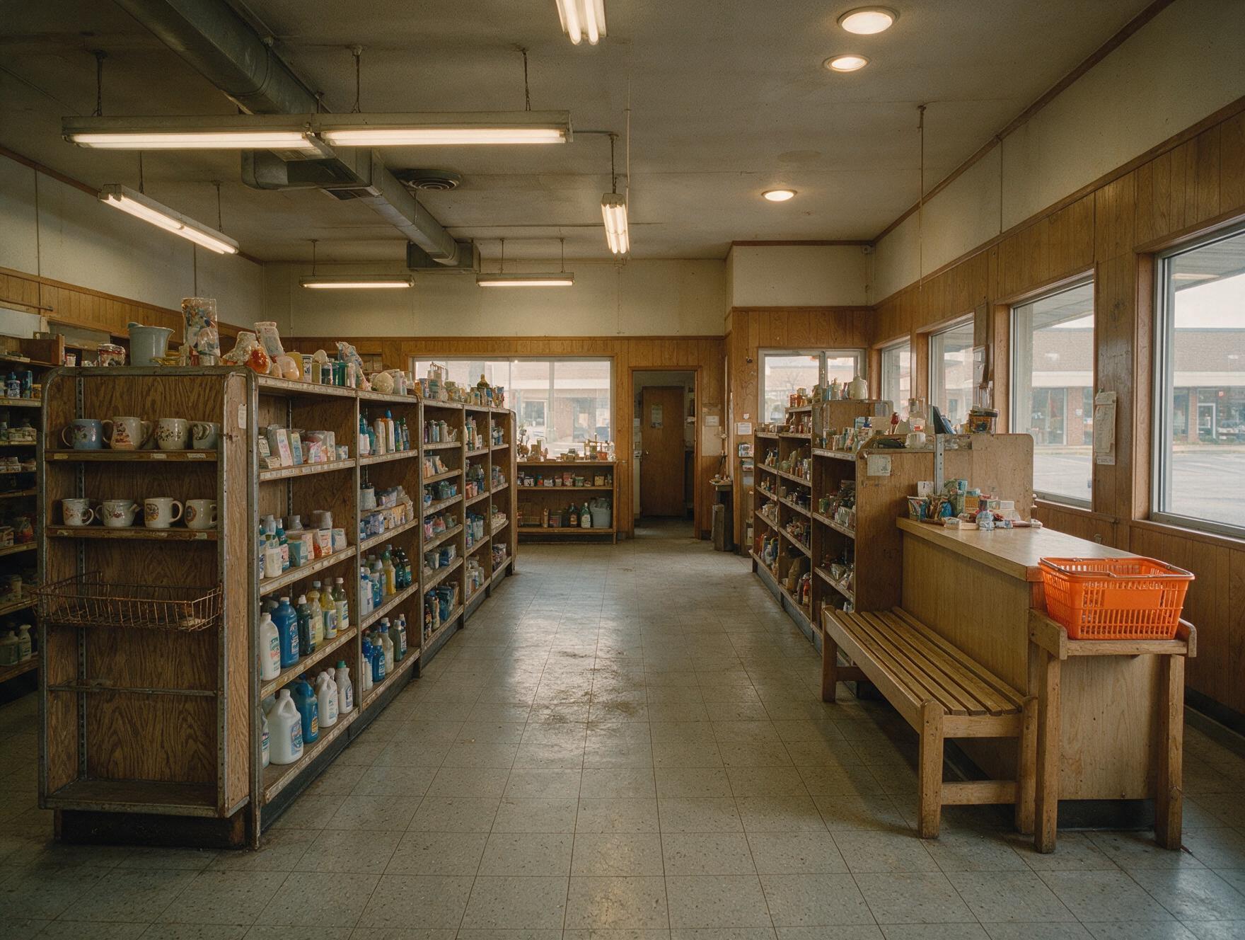 Dated retail interior before Cmax GC renovation
