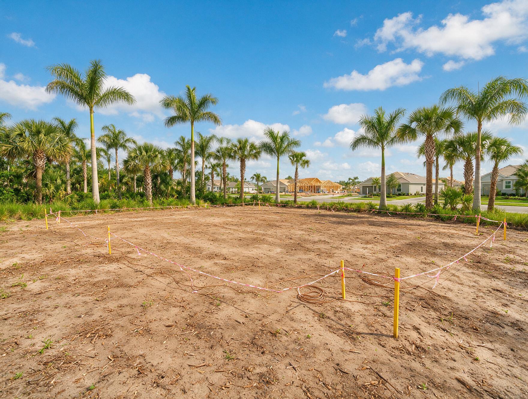 Vacant residential lot in Lake Nona, Florida before Cmax GC custom home construction