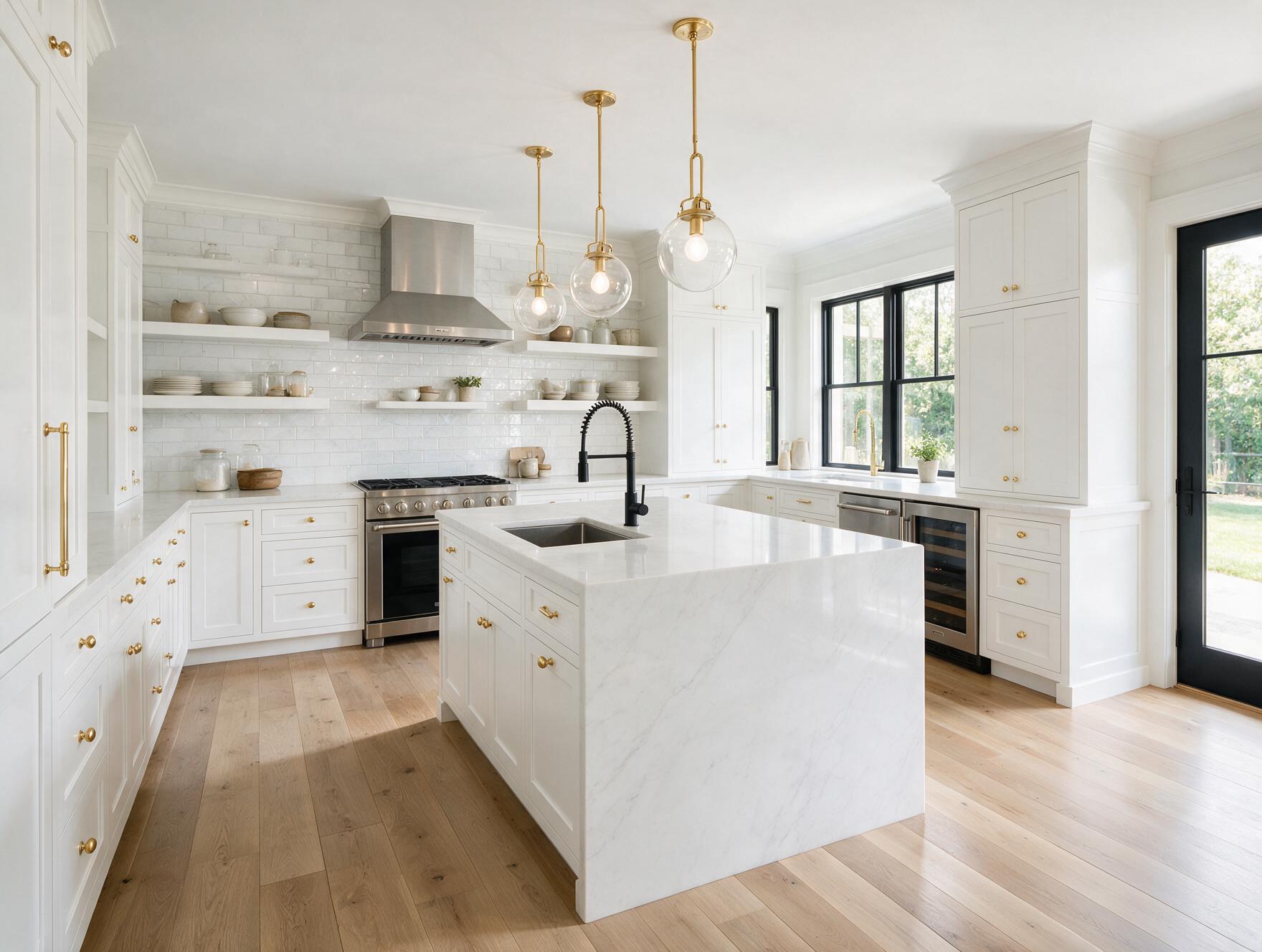 Modern open-concept kitchen remodeled by Cmax GC