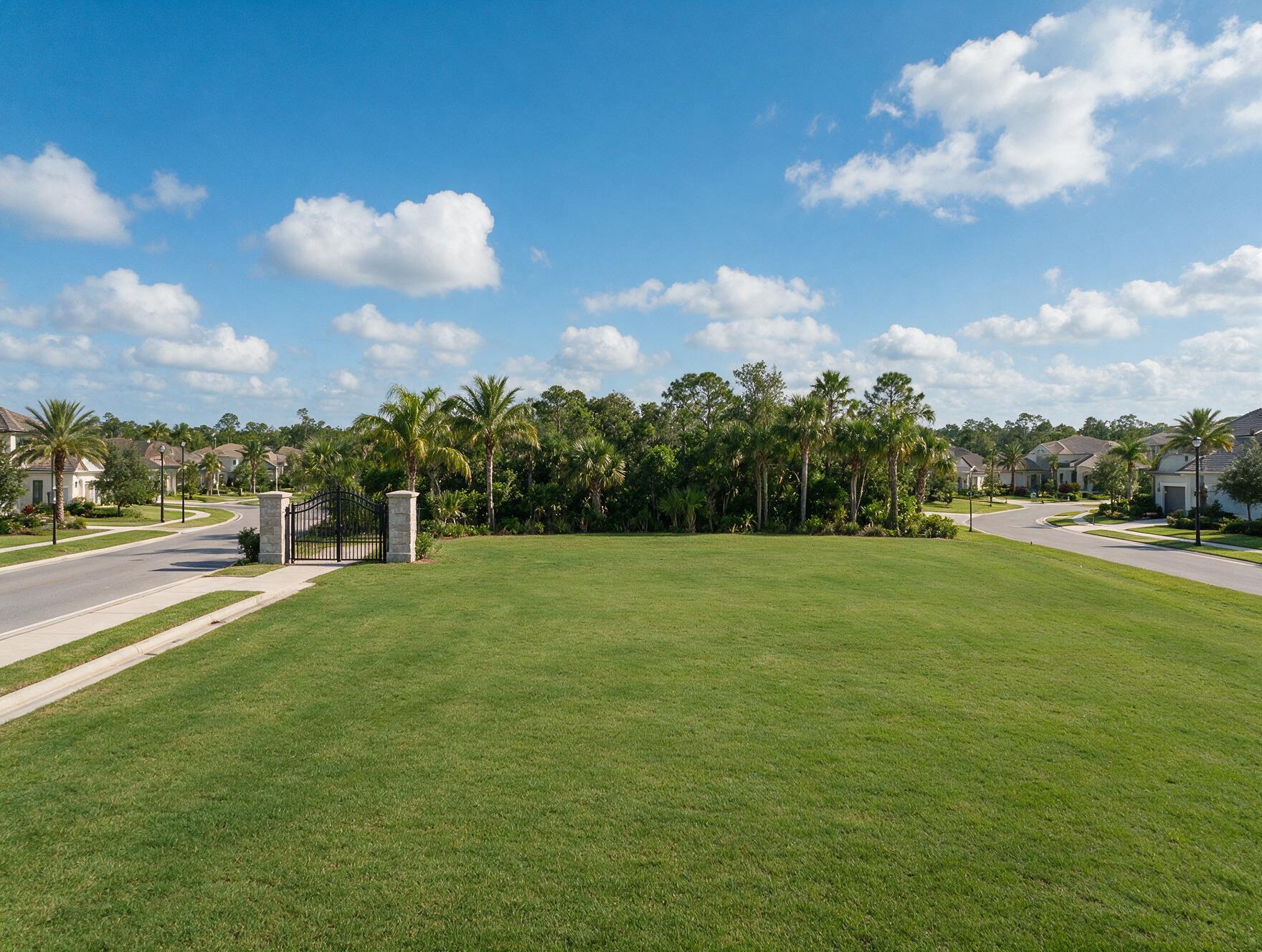 Vacant luxury home site in Lake Nona, Florida before Cmax GC construction
