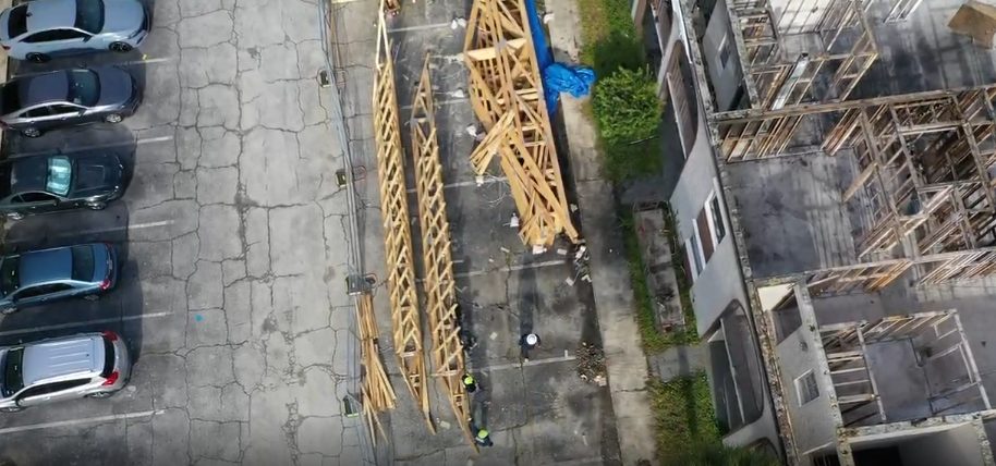 Multi-family construction staging and framing project by Cmax GC
